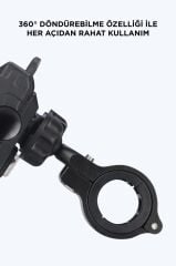 Telefon Tutucu Motor Motosiklet ve Bisiklet Çok Amaçlı Tutucu JX044 Siyah