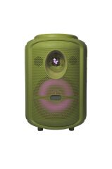Torima KTS-2111 Yeşil RGB Ledli Mikrofonlu Tekerlekli Bluetooth Hoparlör Speaker