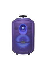 Torima KTS-2111 Mor RGB Ledli Mikrofonlu Tekerlekli Bluetooth Hoparlör Speaker
