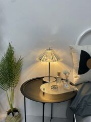 LW-14 Abajur Kristal Elmas Masa Lambası Dokunmatik Romantik Akrilik Led Gece Lambası