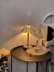 LW-14 Abajur Kristal Elmas Masa Lambası Dokunmatik Romantik Akrilik Led Gece Lambası