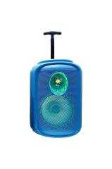 Torima KTS-2111 Mavi RGB Ledli Mikrofonlu Tekerlekli Bluetooth Hoparlör Speaker