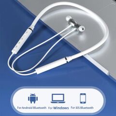 Lenovo He05x II Manyetik Neckband Kablosuz Bluetooth 5.0 Kulaklık Beyaz