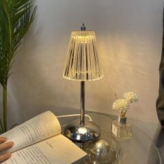 LW-16 Abajur Kristal Elmas Masa Lambası Dokunmatik Romantik Akrilik Led Gece Lambası