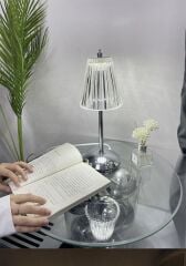 LW-16 Abajur Kristal Elmas Masa Lambası Dokunmatik Romantik Akrilik Led Gece Lambası