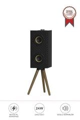 Torima D67 Siyah Kablosuz Hoparlör 24W Çift Sürücü, 3000mAh Batarya, Taşınabilir Ayaklı Speaker