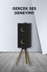 Kablosuz Hoparlör 24W 3000mAh Taşınabilir Ayaklı Speaker D67 Siyah