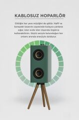 Torima Kablosuz Hoparlör 24W 3000mAh Taşınabilir Ayaklı Speaker D67 Yeşil