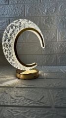 LW-29 Şarjlı Ay Kristal Elmas Masa Lambası Dokunmatik Romantik Akrilik Led Gece Lambası