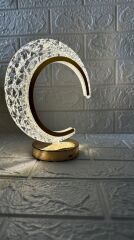Ay Kristal Elmas Masa Lambası Led Işıklı Şarjlı Dokunmatik Akrilik Gece Lambası LW29