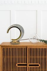 Ay Kristal Elmas Masa Lambası Led Işıklı Şarjlı Dokunmatik Akrilik Gece Lambası LW-29