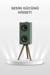 Torima D67 Yeşil Kablosuz Hoparlör 24W Çift Sürücü, 3000mAh Batarya, Taşınabilir Ayaklı Speaker