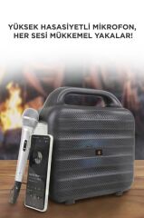Torima KTS-1769 Mikrofon,1 Led Ampül ve Fenerli Bluetooth Hoparlör Güneş Panelli Powerbank Kamp Hoparlörü