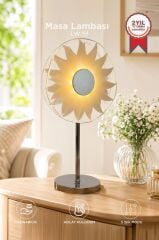 Ayçiçek Kristal Elmas Masa Lambası Led Işıklı Şarjlı Dokunmatik Akrilik Gece Lambası LW17