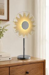 Ayçiçek Kristal Elmas Masa Lambası Led Işıklı Şarjlı Dokunmatik Akrilik Gece Lambası LW17