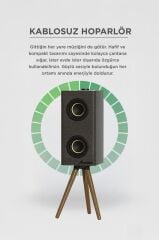 Kablosuz Hoparlör 24W 3000mAh Taşınabilir Ayaklı Speaker D67 Gri