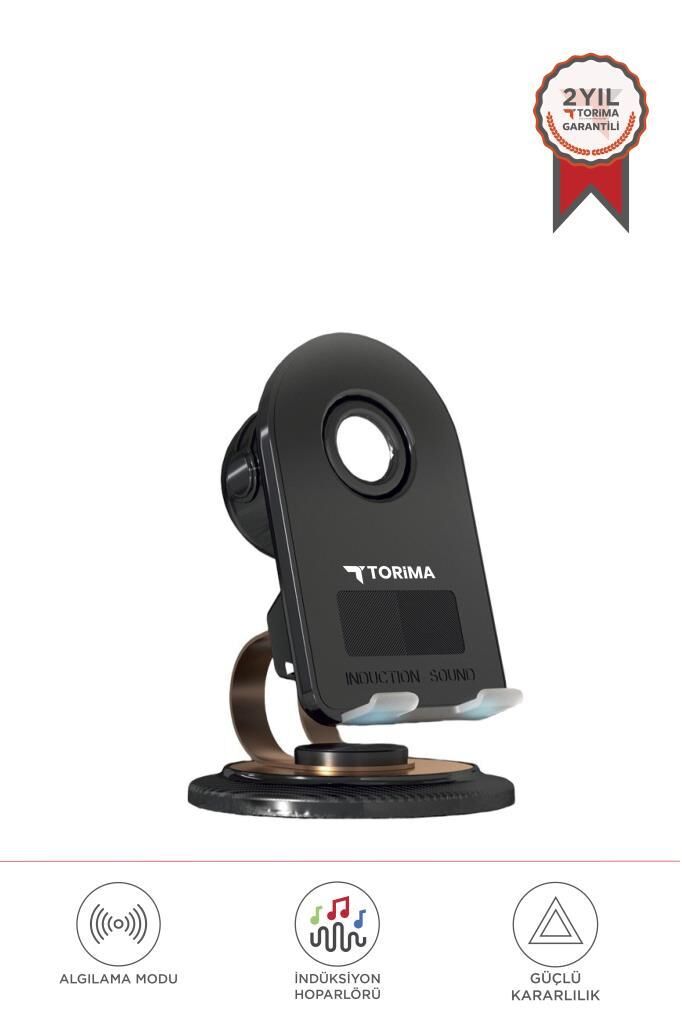 Torima JX-061 Siyah Manyetik Telefon Tutucu Kablosuz Hoparlör Araç Ev Ofis Kullanımına Uygun