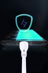 Şarj Kablosu Lightning 3.0A Data Kablo U14 Beyaz