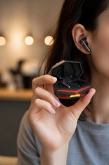 Bluetooth Kulaklık Kulak İçi Led Işıklı Oyuncu Kulaklık K98 Siyah