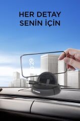 Torima Telefon Tutucu 360 Derece Dönebilen Araç İçi Oto Aksesuarları JX059 Siyah