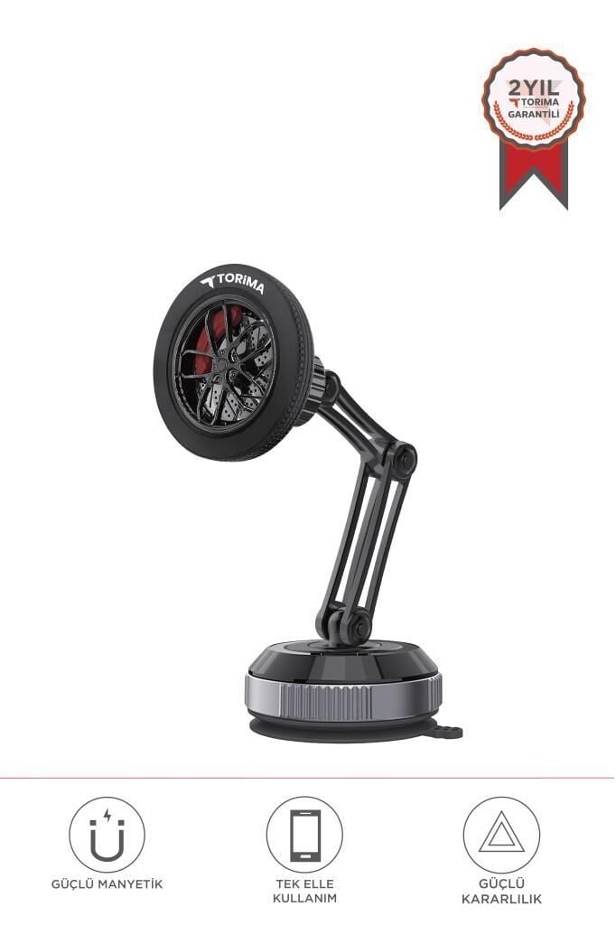 Torima JX-060 Siyah Sarsılmaz Manyetik 360 Derece Ayarlanabilir Araç İçi Telefon Tutucu