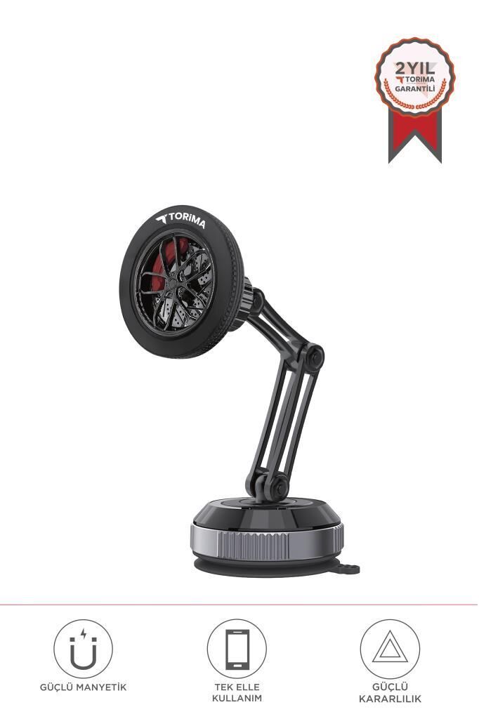 Torima JX-060 Siyah Sarsılmaz Manyetik 360 Derece Ayarlanabilir Araç İçi Telefon Tutucu