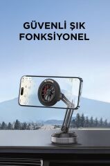 Torima JX-060 Siyah Sarsılmaz Manyetik 360 Derece Ayarlanabilir Araç İçi Telefon Tutucu
