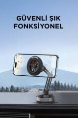Torima JX-060 Siyah Sarsılmaz Manyetik 360 Derece Ayarlanabilir Araç İçi Telefon Tutucu