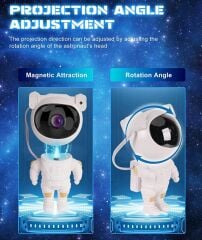 LW-6 Astronot LED Galaxy Projektör Uzaktan Kumandalı ve Zamanlayıcılı