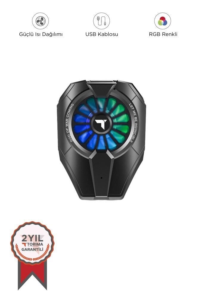 Kablolu Cep Telefon Soğutucu Oyuncu Radyatör Soğutma Fanı ACC30 Siyah