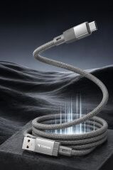 Şarj Kablosu Usb to Type-C Data Kablo U18 Siyah