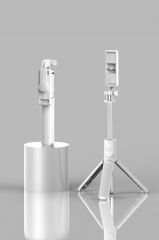 Tripod Çok Amaçlı Kumandalı Kablosuz Selfie Çubuğu S03 Beyaz