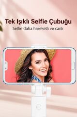 Tripod Çok Amaçlı Kumandalı Kablosuz Selfie Çubuğu S03 Beyaz