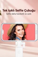 Tripod Çok Amaçlı Kumandalı Kablosuz Selfie Çubuğu S03 Beyaz
