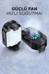 Kablolu Cep Telefon Soğutucu Oyuncu Radyatör Soğutma Fanı F25 Siyah