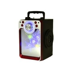 Bluetooth Hoparlör Ledli Kumandalı USB TF FM Radyo Hoparlör KTS-822S Siyah