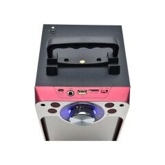 Bluetooth Hoparlör Ledli Kumandalı USB TF FM Radyo Hoparlör KTS-822S Siyah