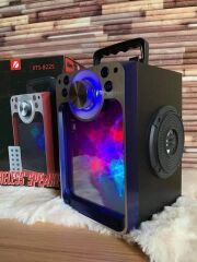 Bluetooth Hoparlör Ledli Kumandalı USB TF FM Radyo Hoparlör KTS-822S Siyah