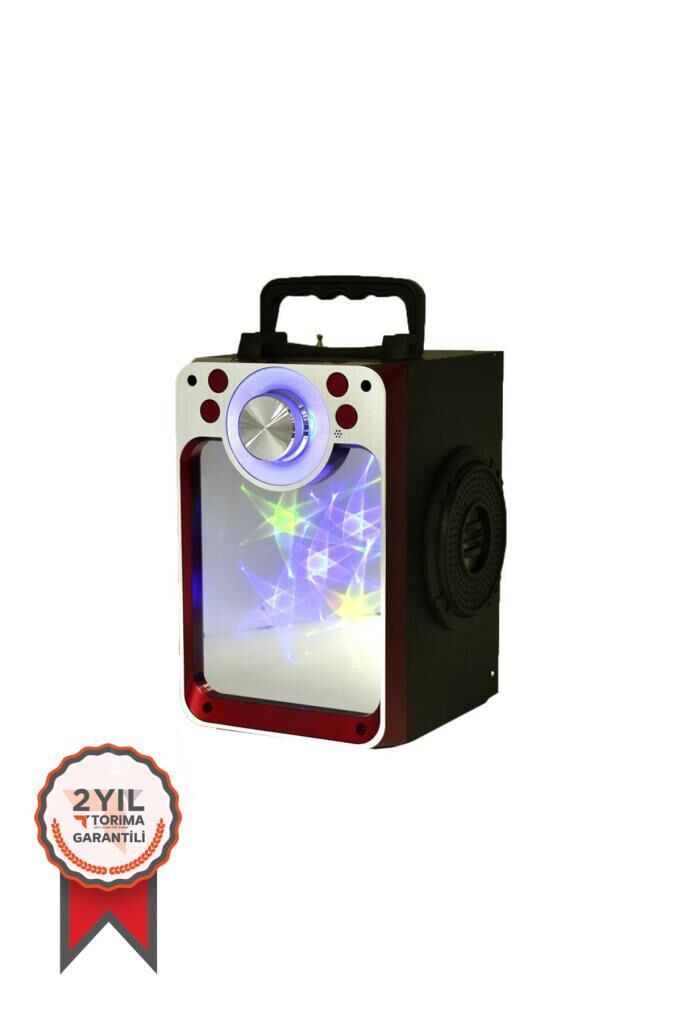 Bluetooth Hoparlör Ledli Kumandalı USB TF FM Radyo Hoparlör KTS-822S Siyah