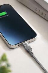 Şarj Kablosu Usb to Lightning Data Kablo U18 Gri