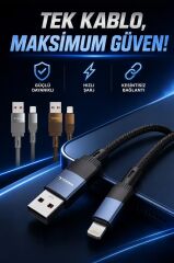 Şarj Kablosu Usb to Lightning Data Kablo U18 Gri