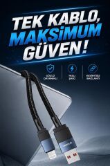 Şarj Kablosu Usb to Lightning Data Kablo U18 Siyah