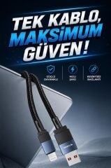 Şarj Kablosu Usb to Lightning Data Kablo U18 Siyah