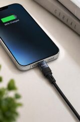 Şarj Kablosu Usb to Lightning Data Kablo U18 Siyah