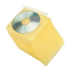 Cd Dvd Zarfları Çift Yönlü 100'lü Paket Sarı