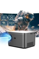 Torima  HY350 Gri Taşınabilir Sinema Projektörü 4K 1080P Ev Sineması Bluetooth Android Akıllı Projeksiyon Wifi