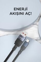Torima U18 Siyah USB İle Lightning Şarj ve Data Kablosu