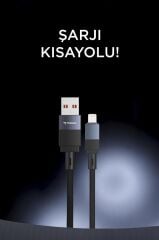 Şarj Kablosu Usb to Lightning Data Kablo U18 Siyah