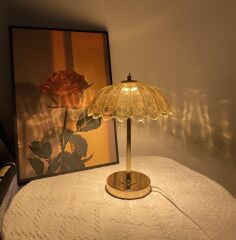 LW-13 Gold Abajur Kristal Elmas Masa Lambası Kumandalı Romantik Akrilik Led Gece Lambası