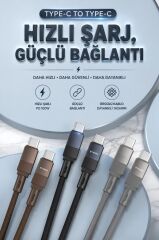 Şarj Kablosu Type-C to Type-C Data Kablo U18 Siyah